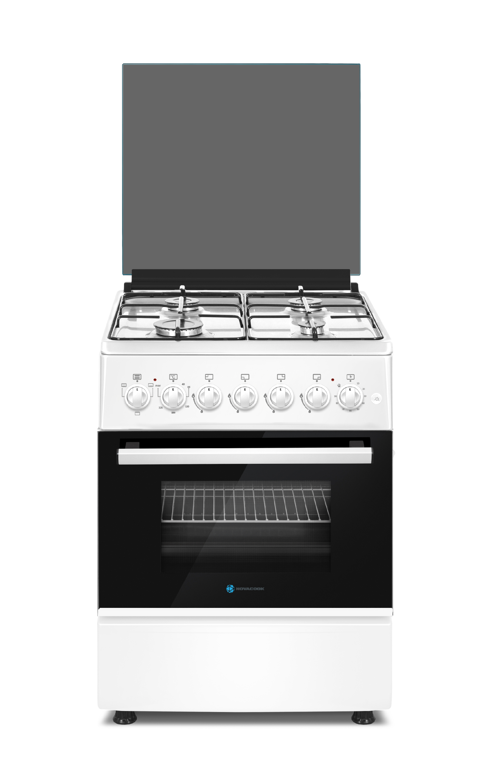 NOVACOOK F6B40 FEHÉR GÁZ-ELEKTROMOS TŰZHELY 57X58 cm